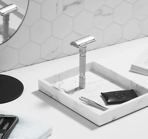 Т-образная бритва бабочка Rockwell Razors T2, белый хром фото 6