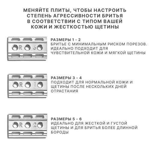 Т-образная бритва Rockwell Razors 6C, темный хром фото 6