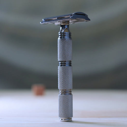 Т-образная бритва Razorock Mission closed comb, белый хром фото 2