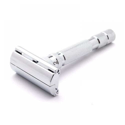 Т-образная бритва бабочка Rockwell Razors T2, белый хром фото 3