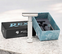 Т-образная бритва Rex Envoy Rhodium, closed comb