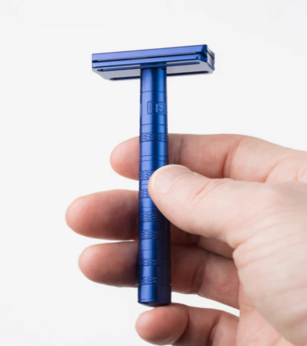 Т-образная бритва с закрытым срезом Henson Blue Aluminum Mild фото 7