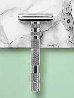 Т-образная бритва бабочка Rockwell Razors T2, белый хром