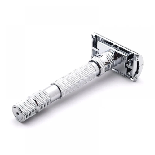 Т-образная бритва бабочка Rockwell Razors T2, белый хром фото 4