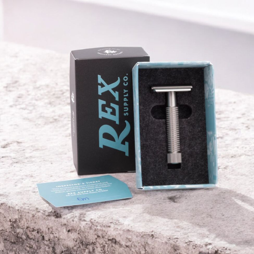 Т-образная бритва Rex Envoy closed comb, нержавеющая сталь фото 7