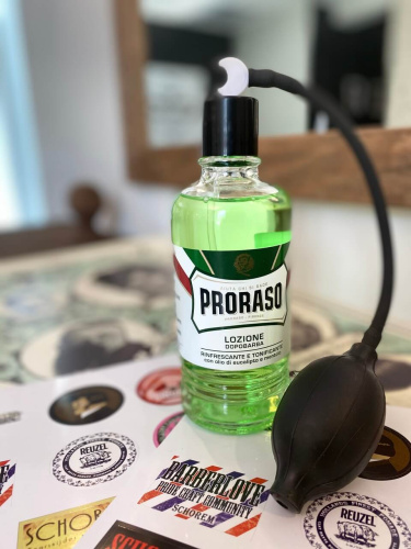 Набор: лосьон после бритья Proraso Green After Shave Lotion с ментолом и эвкалиптом, 400 мл + распылитель фото 5